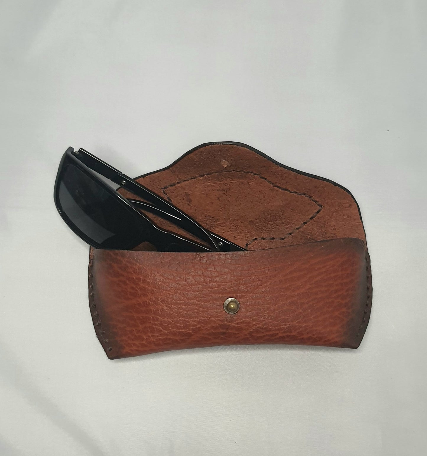 Handmade leather glasses case