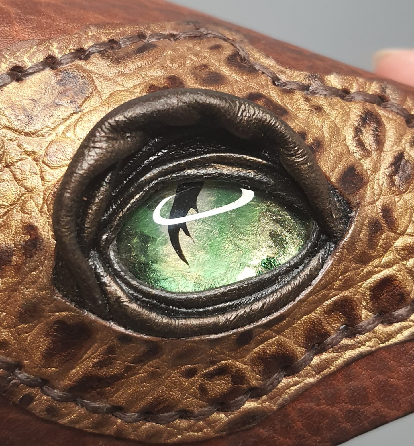 Handmade leather glasses case