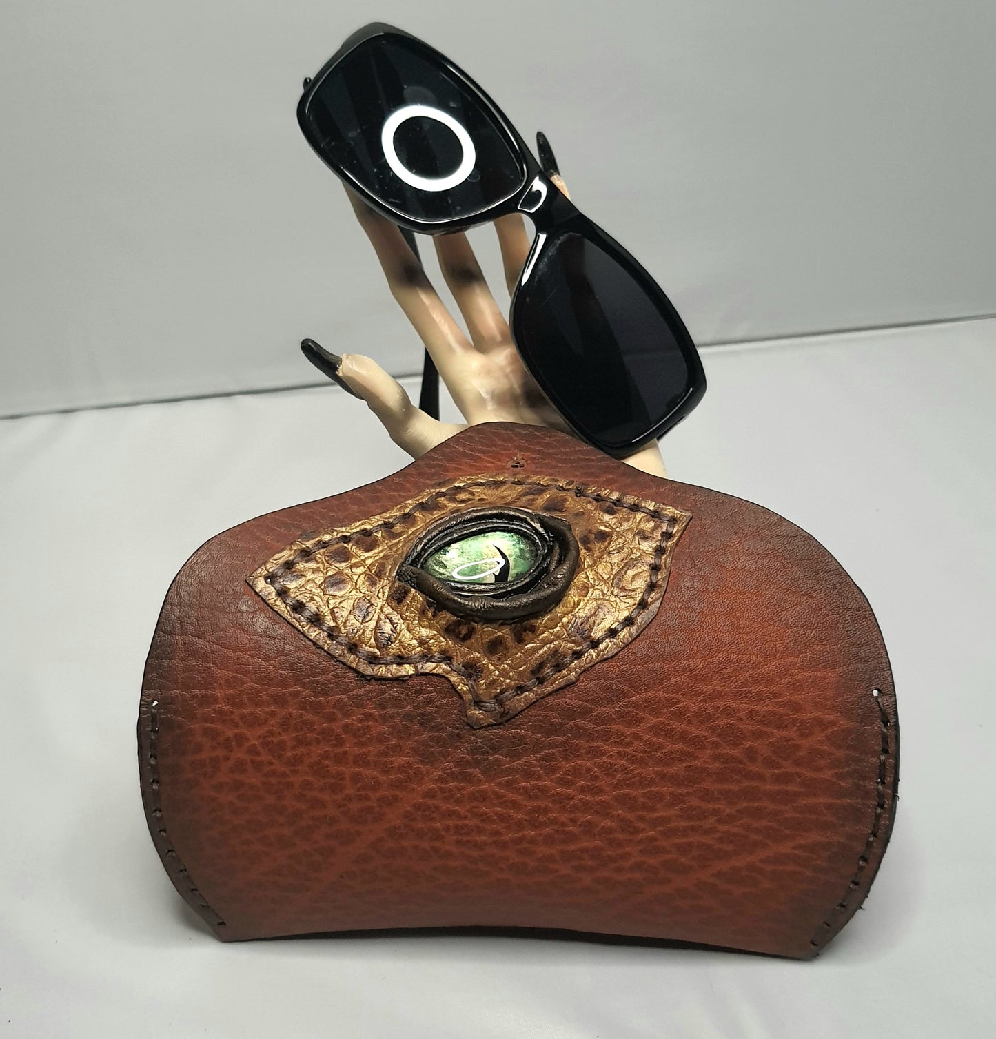 Handmade leather glasses case