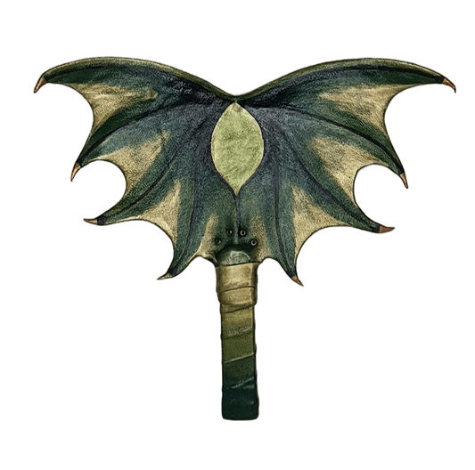 Leather hand fan handmade