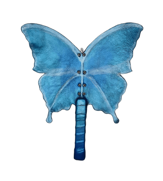 Leather hand fan handmade