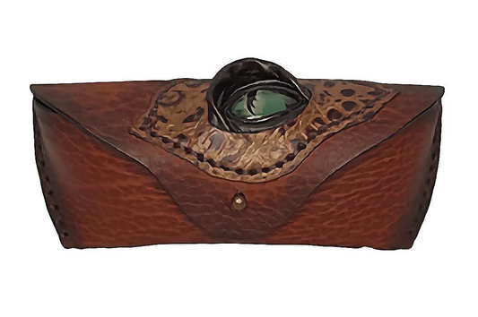Leather glasses case handmade