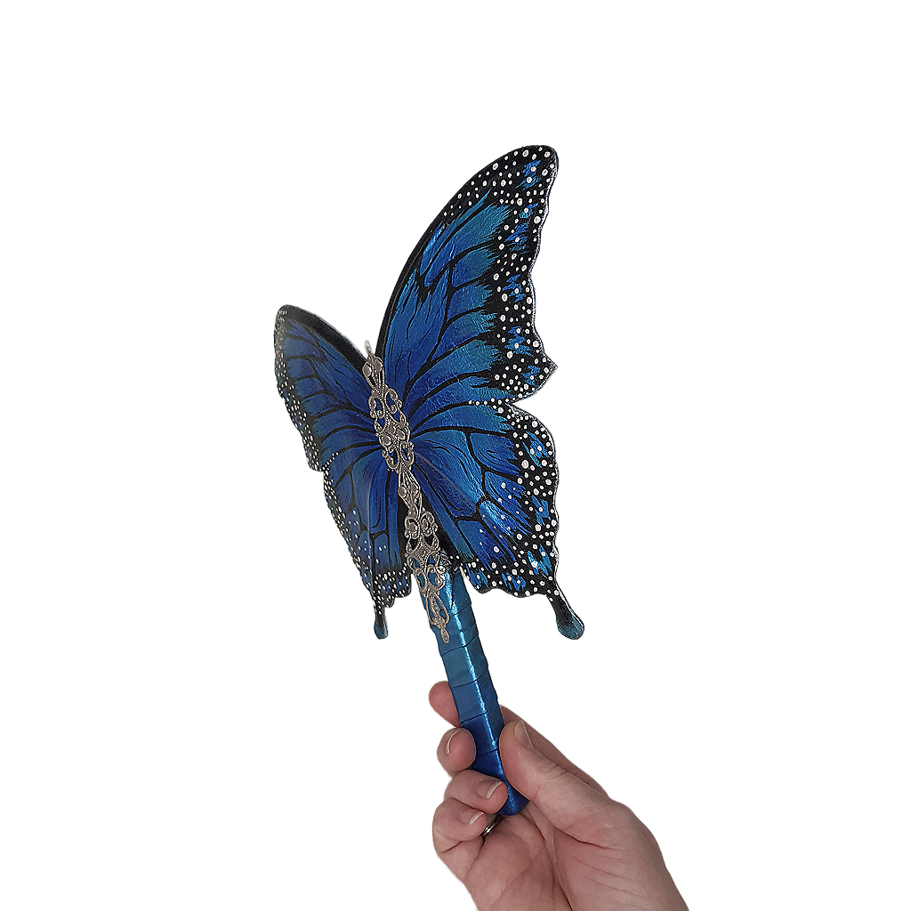 Leather hand fan handmade