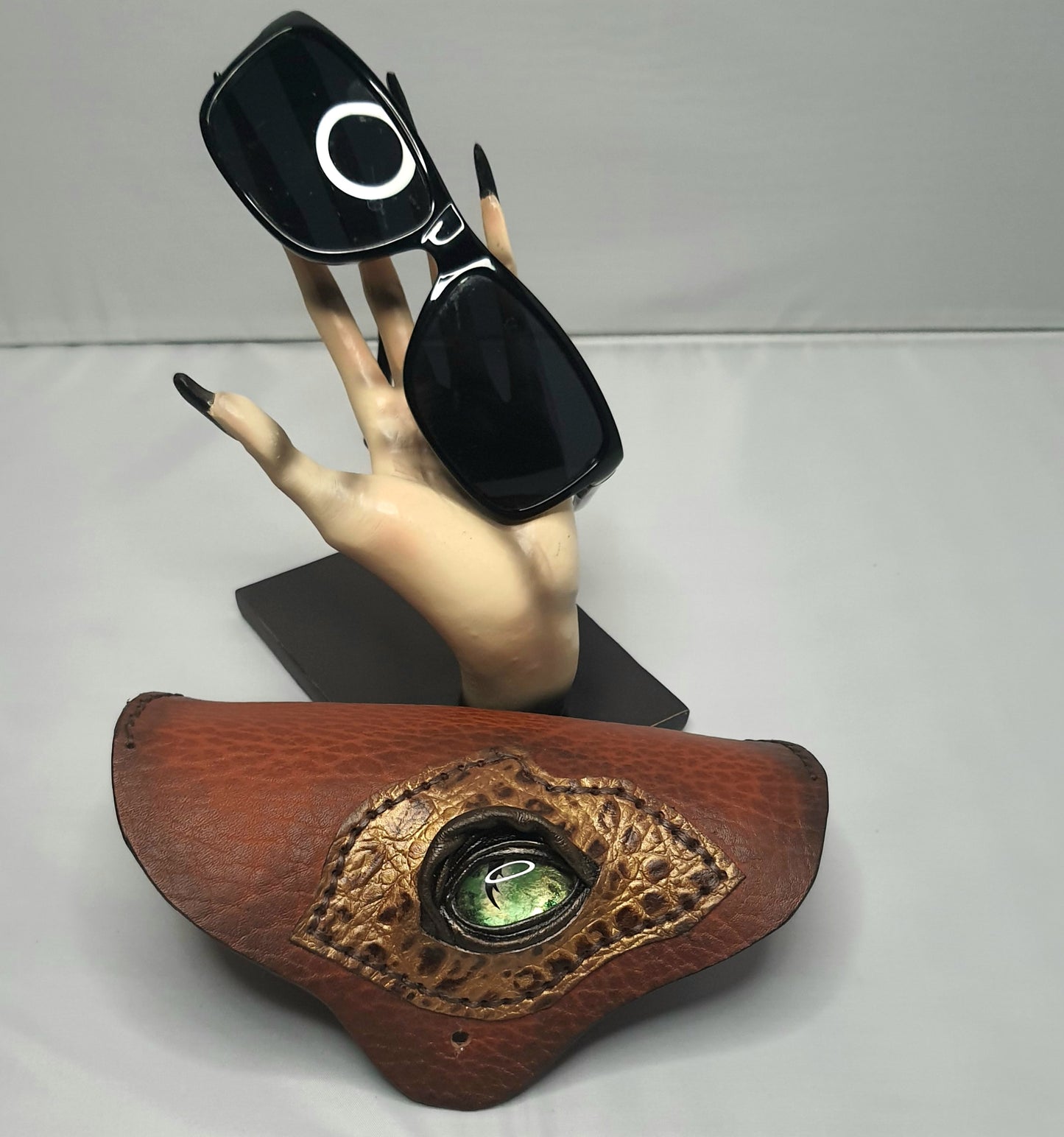 Handmade leather glasses case