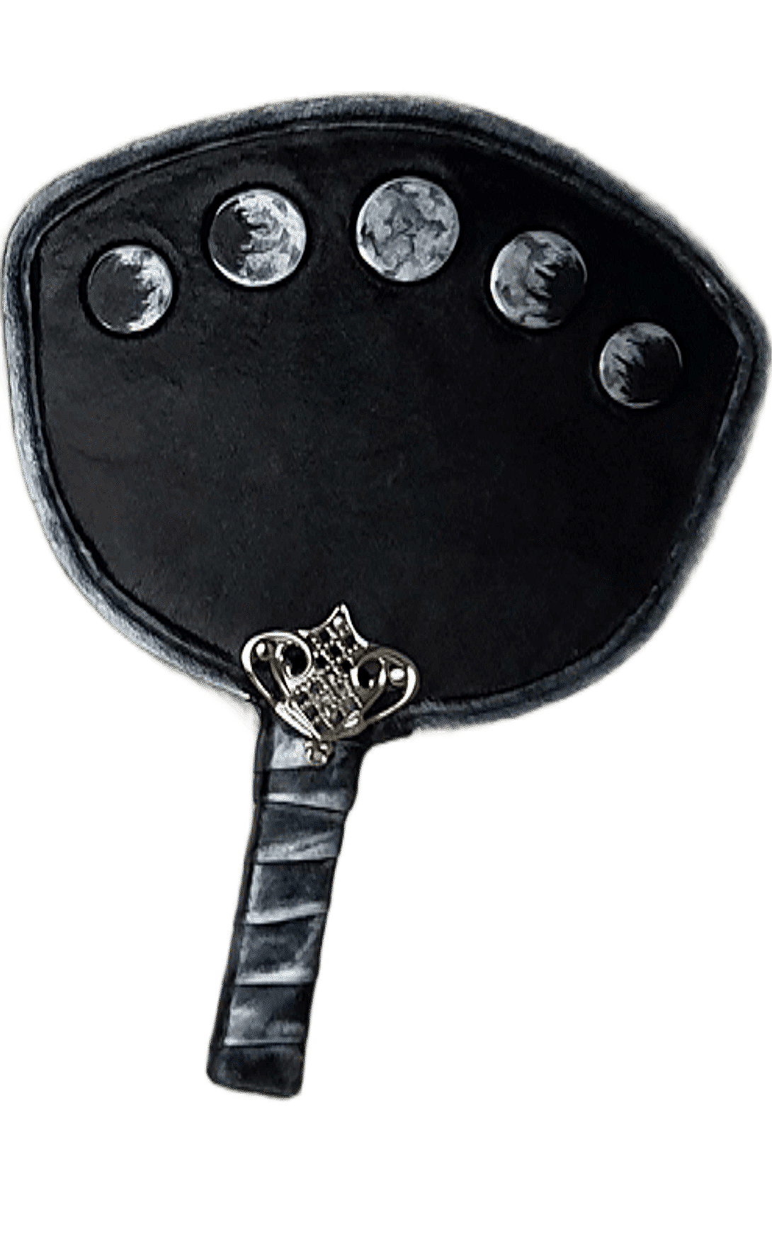 Leather hand fan handmade