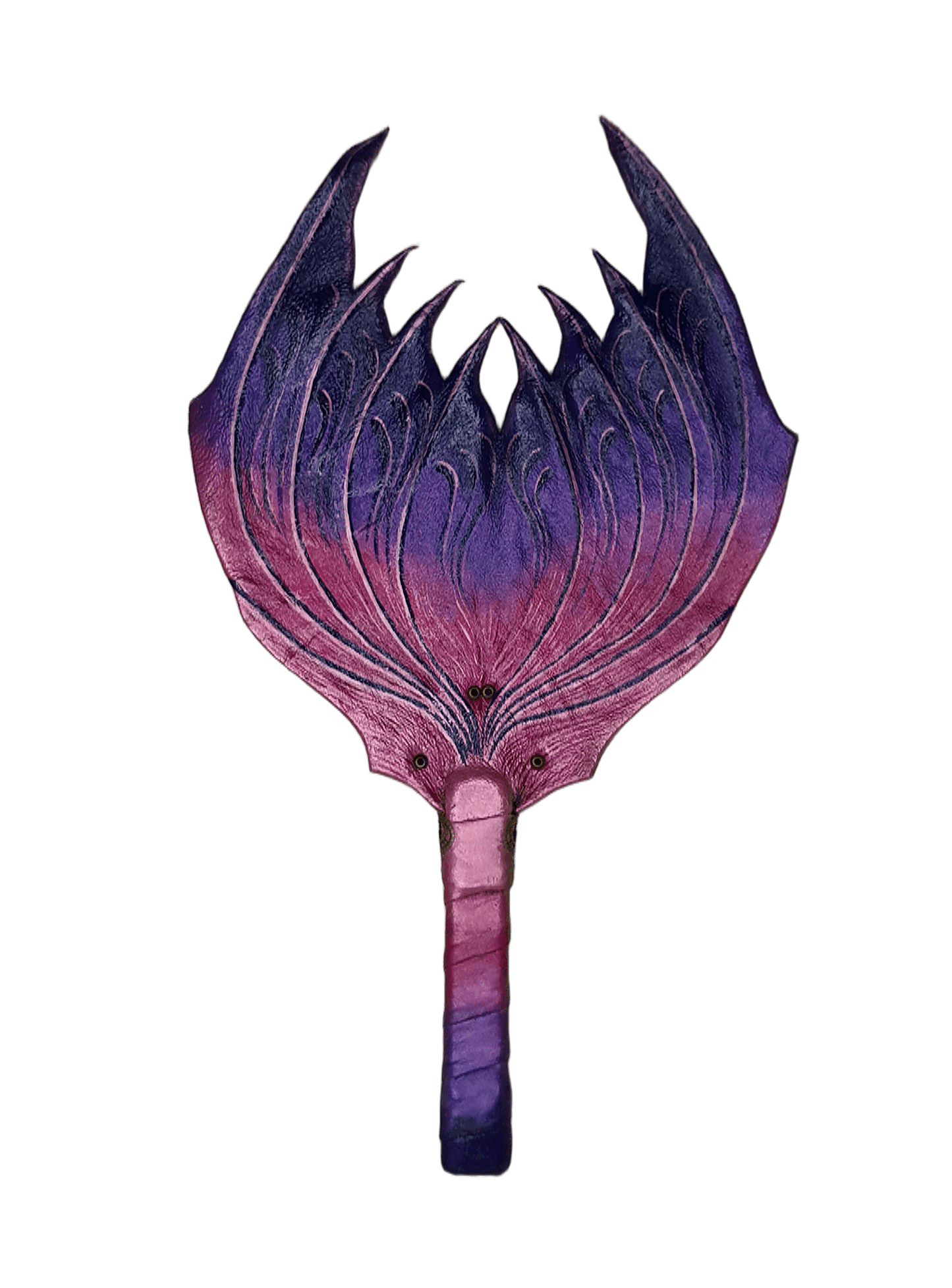 Leather hand fan handmade