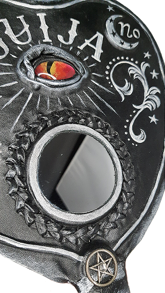 Leather hand fan handmade