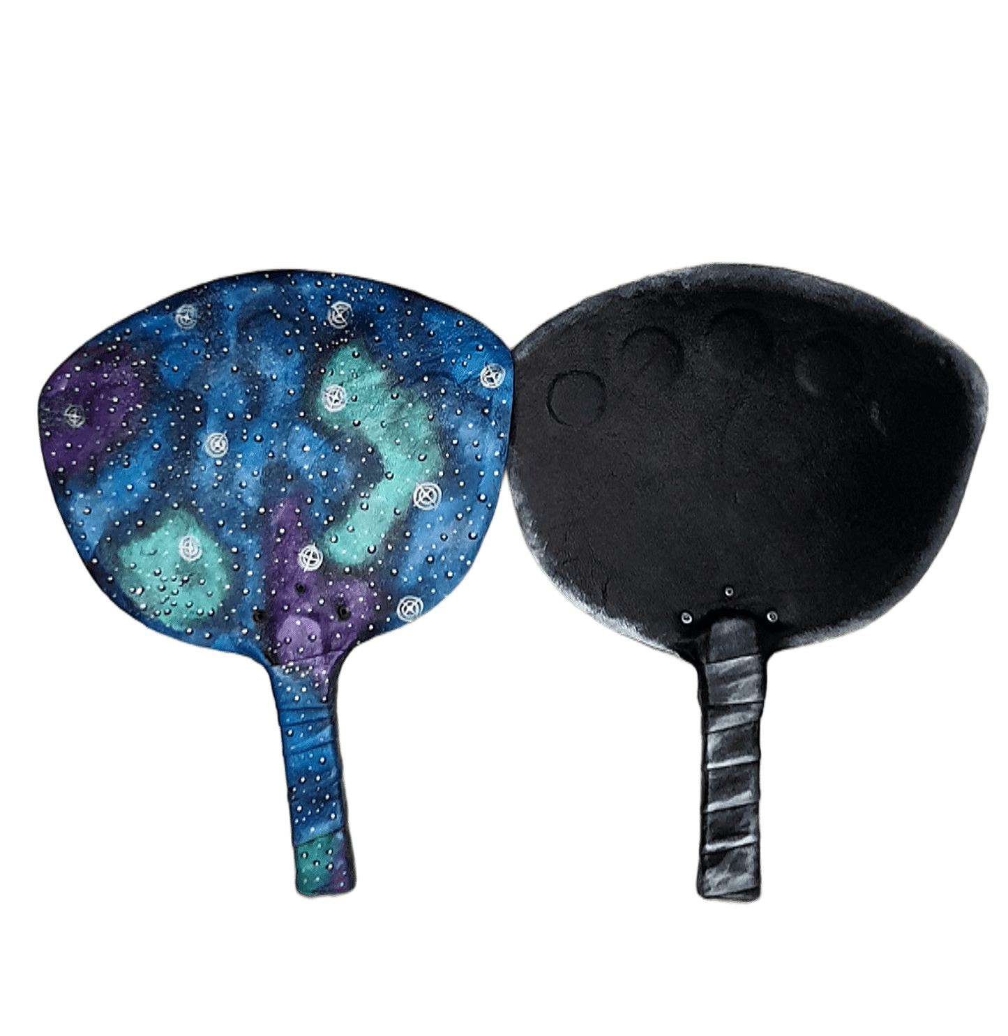 Leather hand fan handmade