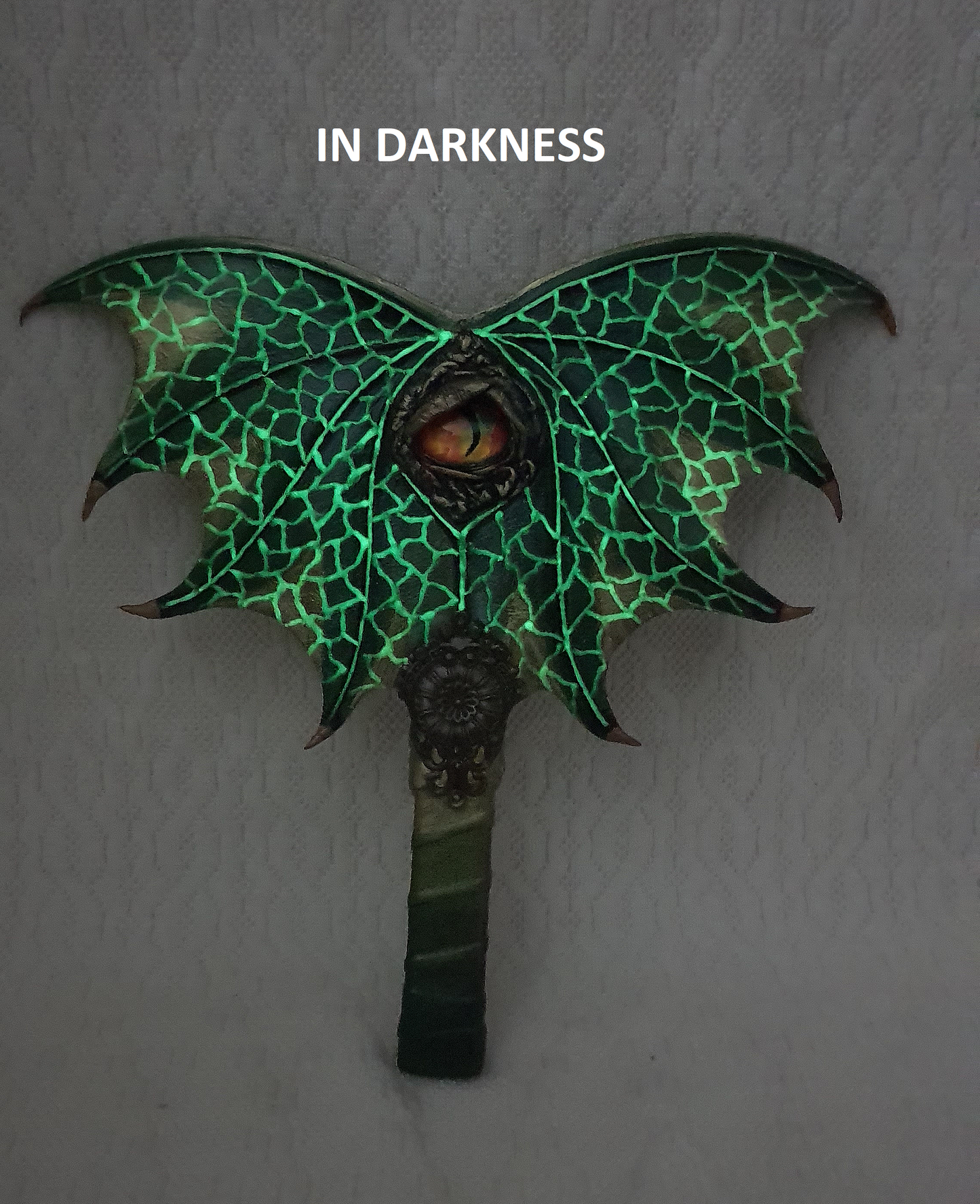 Leather hand fan handmade