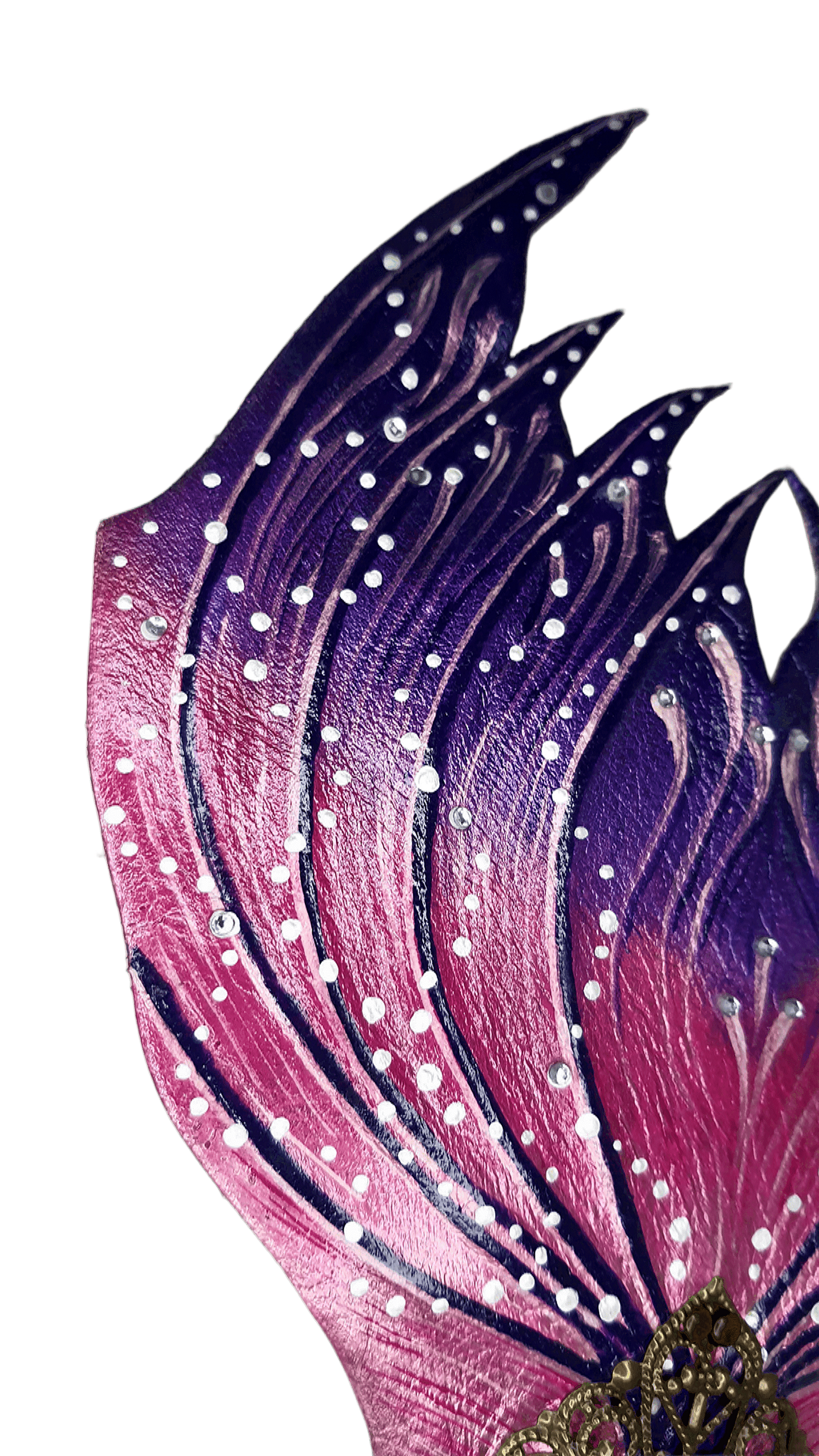 Leather hand fan handmade