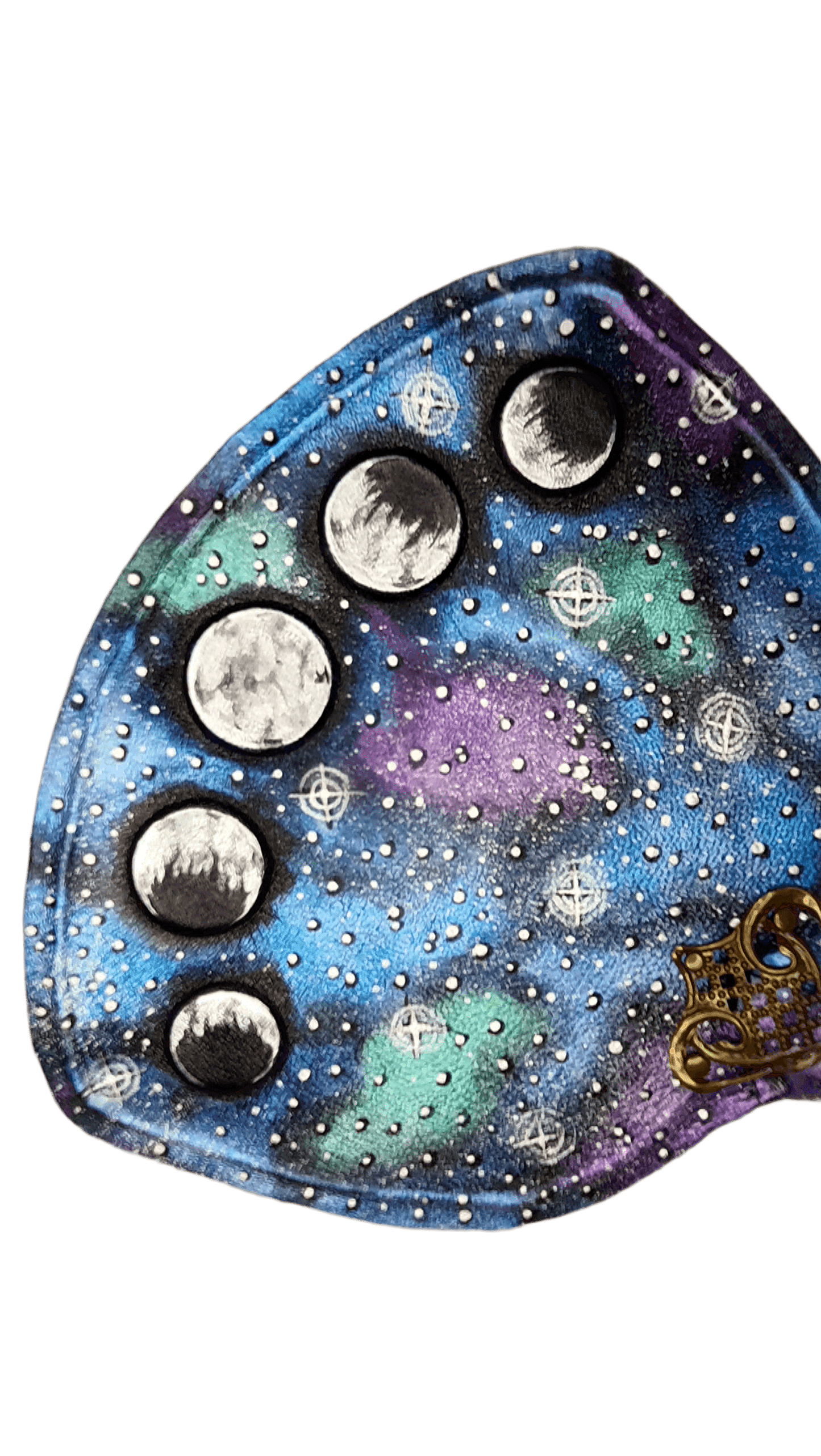 Leather hand fan handmade