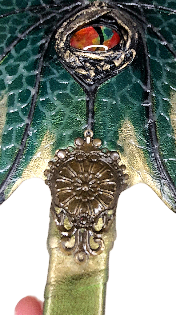 Leather hand fan handmade