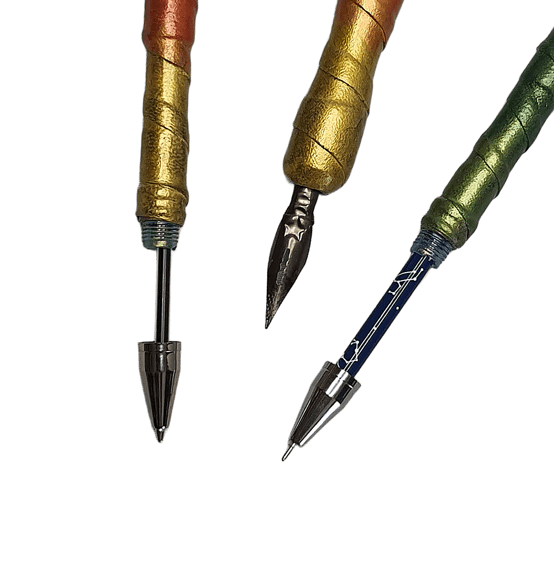 Leather feather pen handmade