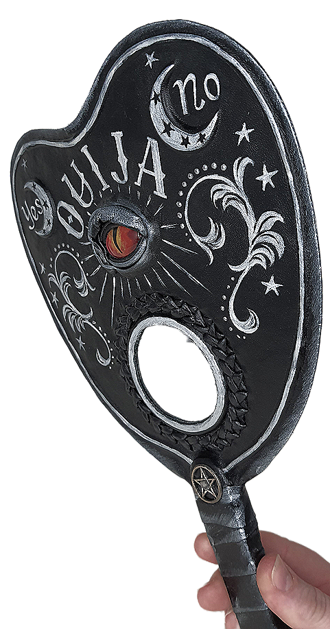 Leather hand fan handmade