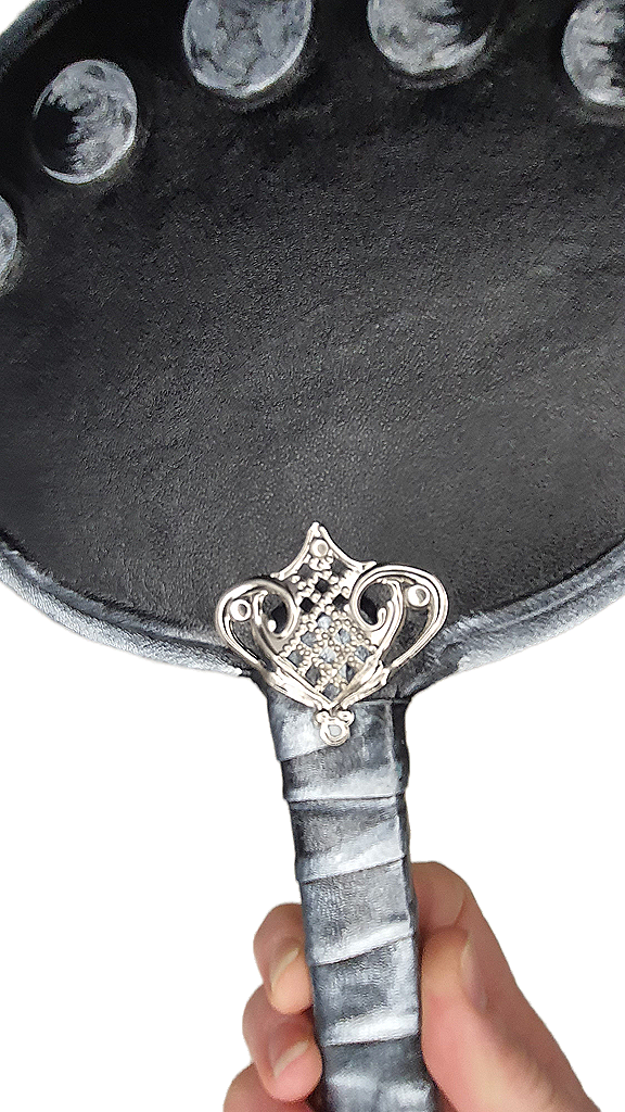 Leather hand fan handmade