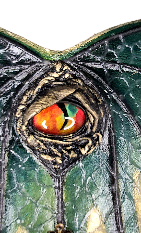 Leather hand fan handmade