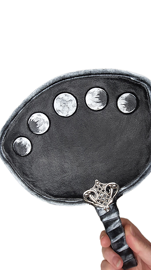 Leather hand fan handmade