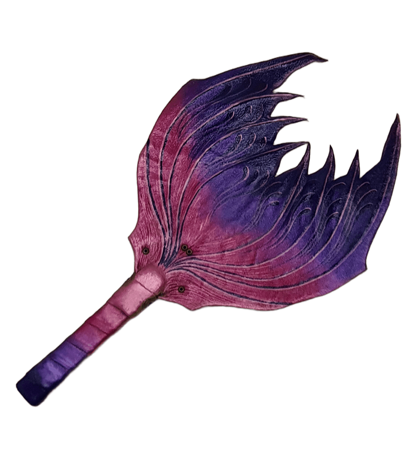 Leather hand fan handmade