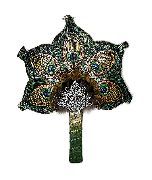 Leather hand fan handmade